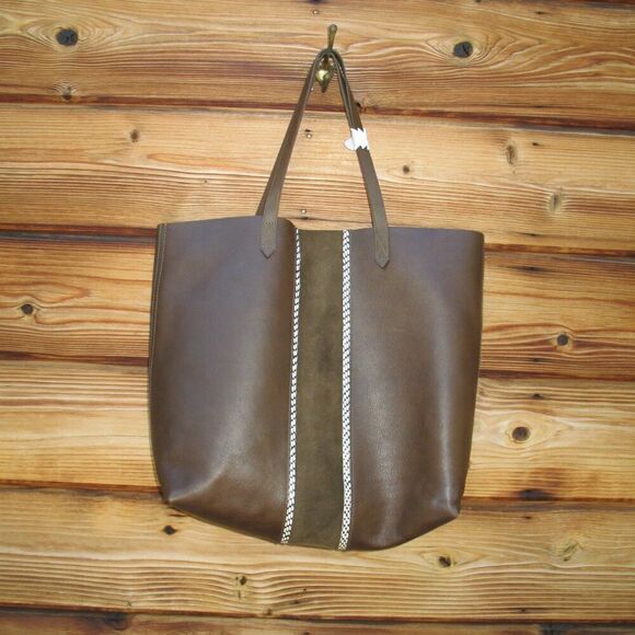 NWT Madewell The Suede Insert Limited Edition Transport Leather Tote Bag - Picture 3 of 14